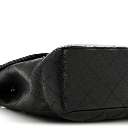 Chanel Caviar Quilted Jumbo Single Flap Black 9 of 13