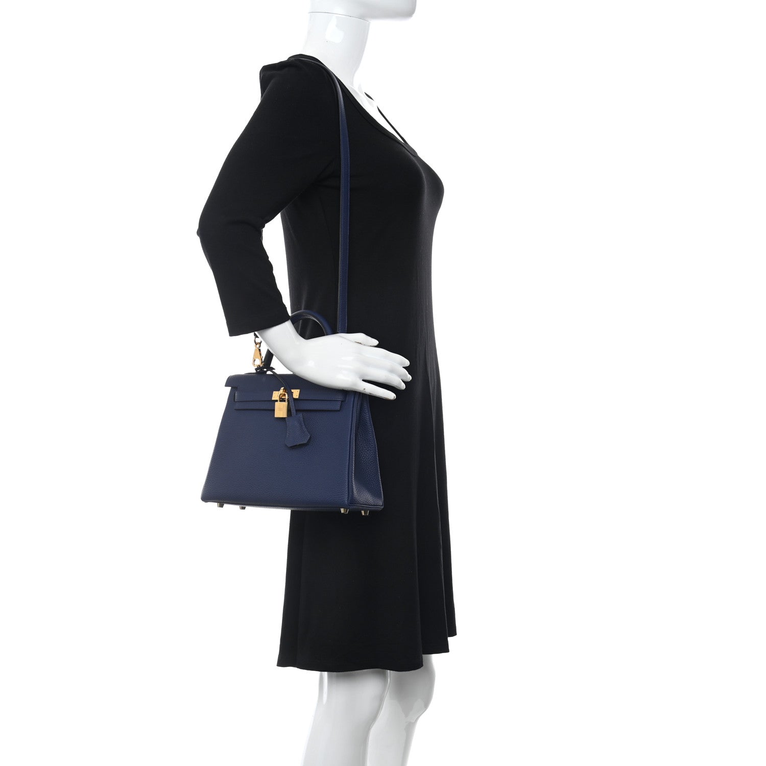Hermes Togo Kelly Retourne 25 Bleu Saphir 2 of 11
