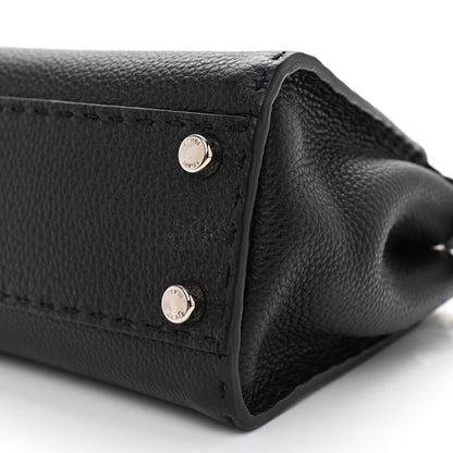 Fendi Cuoio Romano Selleria Bi-Color Mini Peekaboo Iconic Satchel Black Mou 7 of 7