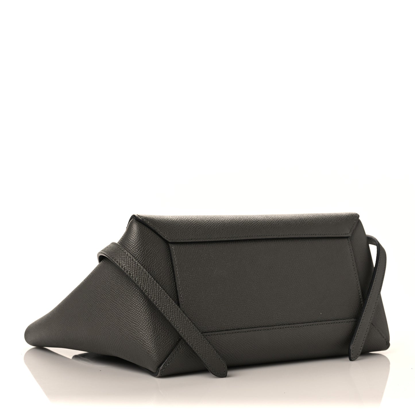 Baby Grained Calfskin Micro Belt Bag Grey