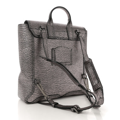 3.1 Phillip Lim Metallic Textured Calfskin Pashli Backpack Black Mauve 3 of 10