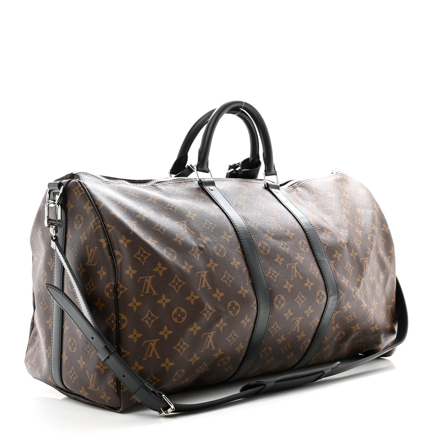 Louis Vuitton Monogram Macassar Keepall Bandouliere 55 2 of 12