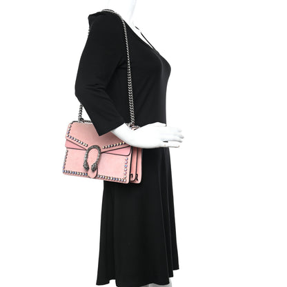 Gucci Suede Crystal Small Dionysus Shoulder Bag Peonia 2 of 10