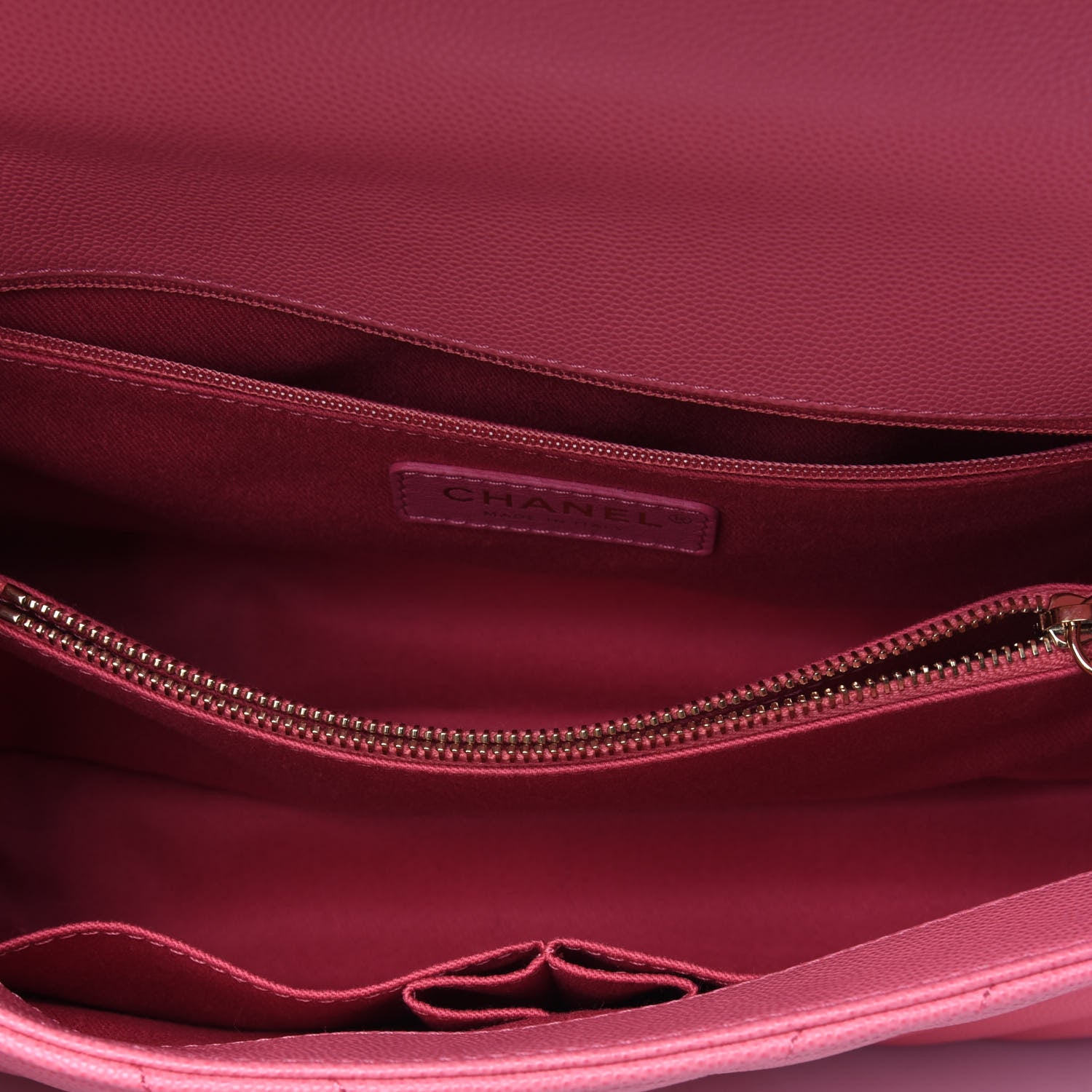 Chanel Caviar Chevron Quilted Small Coco Handle Flap Pink 6 of 15