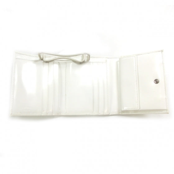 Spazzolato French Flap Wallet White