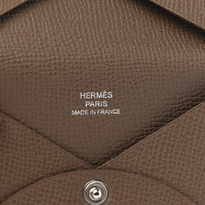 Hermes Epsom Calvi Card Case Etoupe 6 of 7