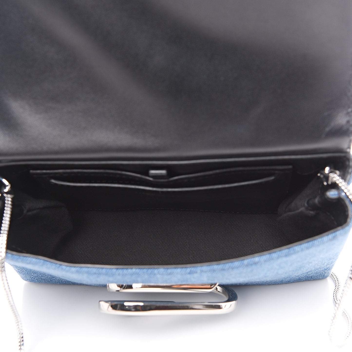 3.1 Denim Alix Soft Flap Clutch Washed Indigo