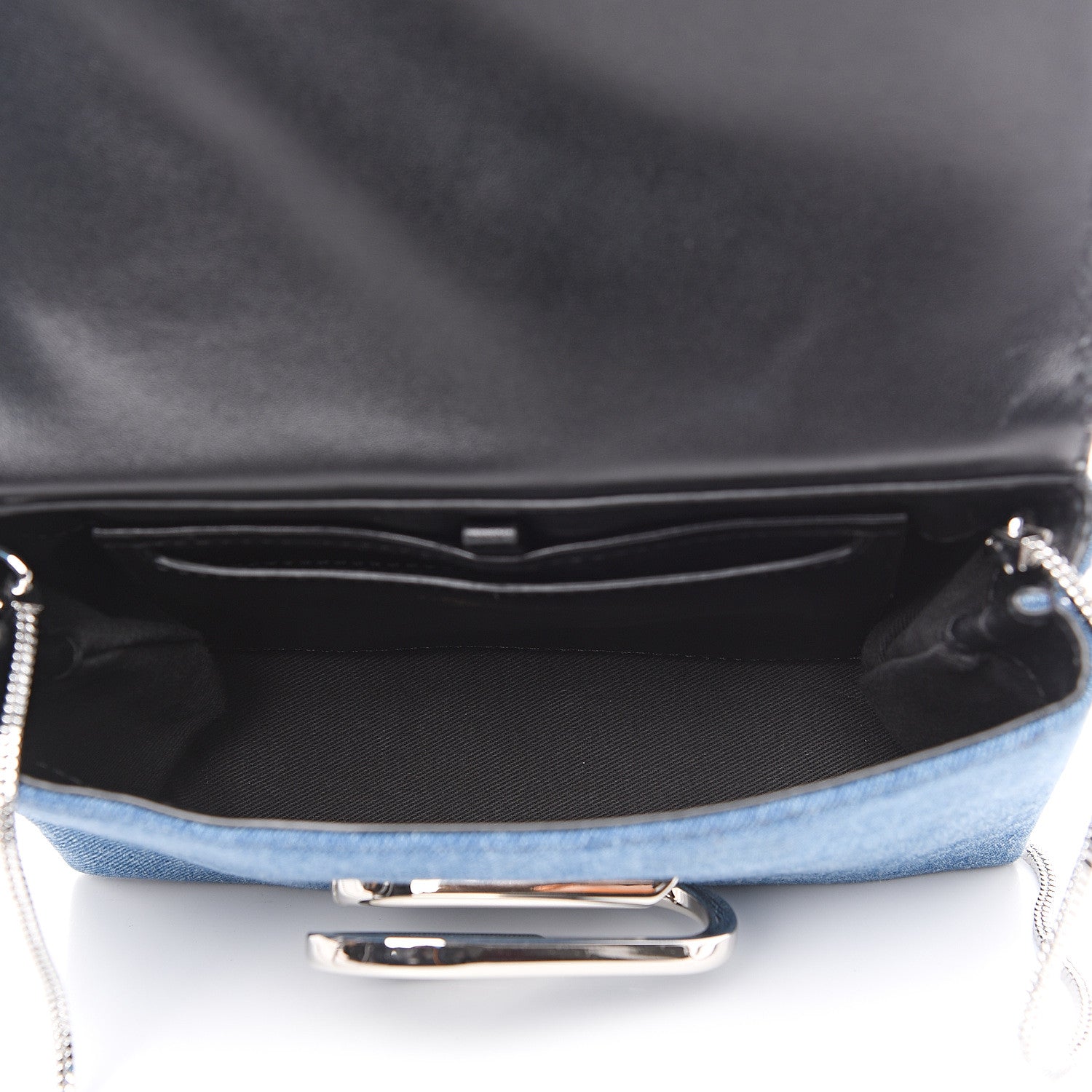 3.1 Phillip Lim 3.1 Denim Alix Soft Flap Clutch Washed Indigo 4 of 8