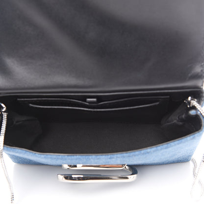 3.1 Phillip Lim 3.1 Denim Alix Soft Flap Clutch Washed Indigo 4 of 8