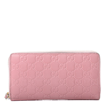 Gucci Guccissima Zip Around Wallet Pink 1 of 12