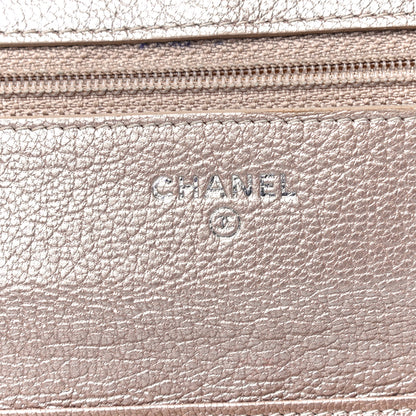 Chanel Metallic Goatskin Wallet On Chain WOC Gold 5 of 19