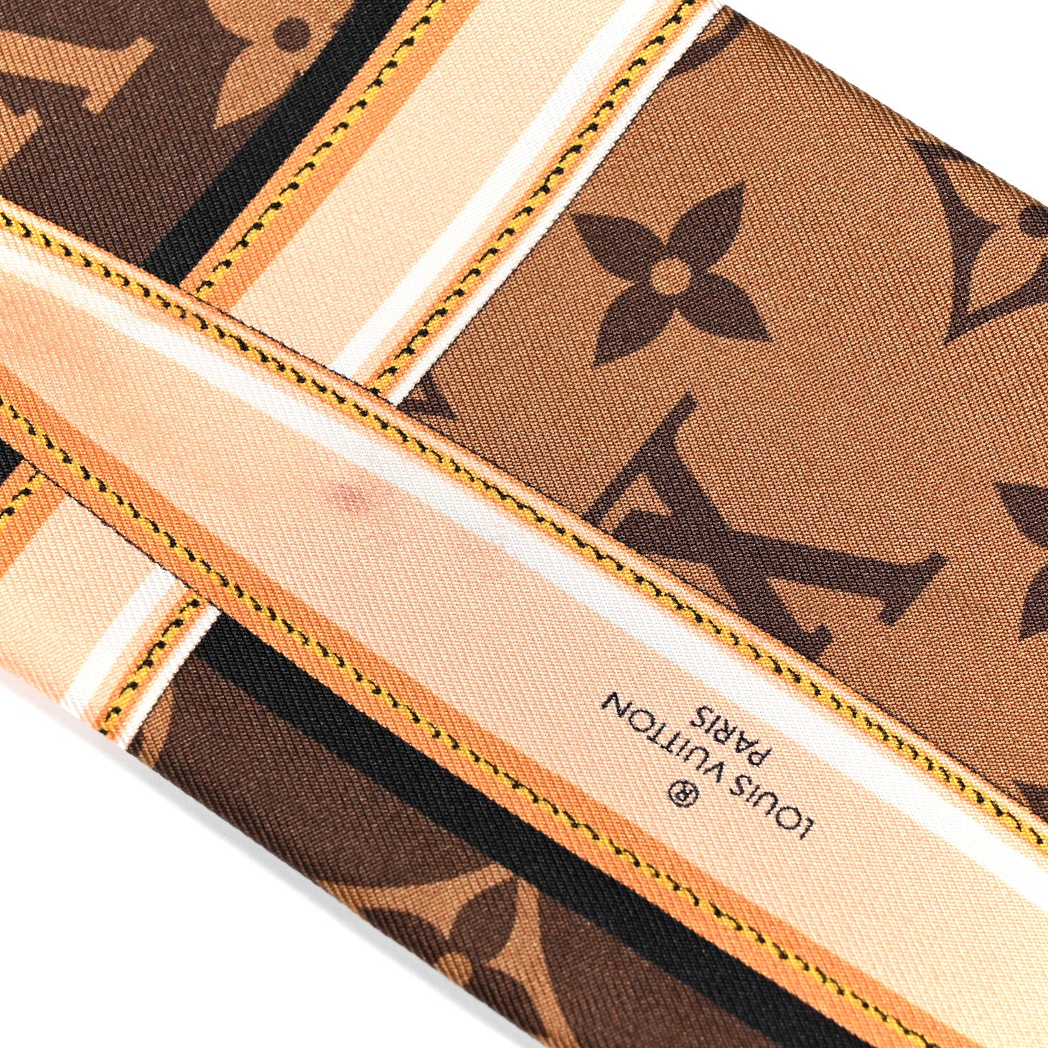 Louis Vuitton Silk Monogram Confidential Bandeau Brown 2 of 5