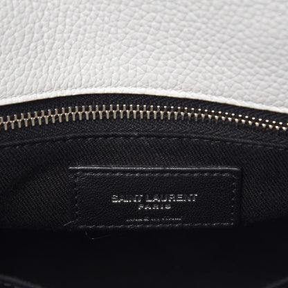 Saint Laurent Grained Calfskin Baby Supple Sac De Jour White 8 of 10