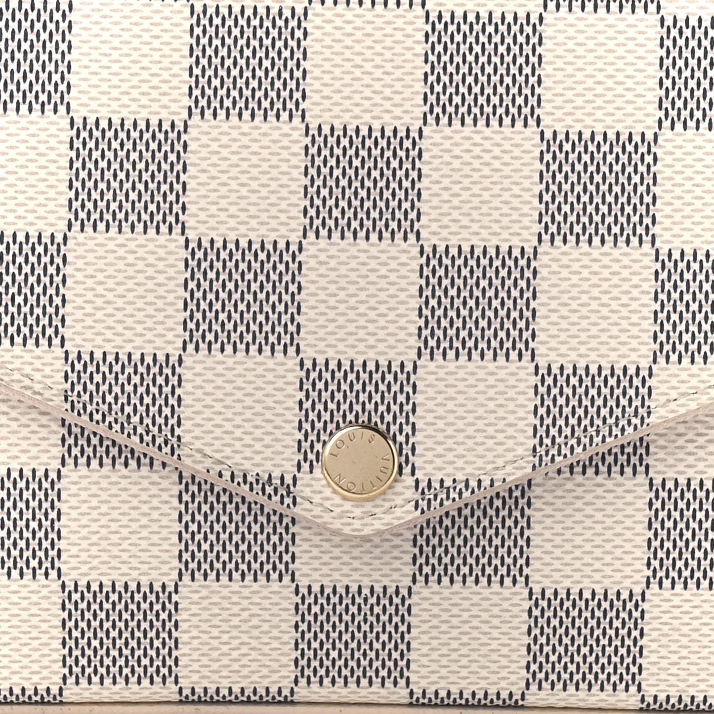 Damier Azur Pochette Felicie Chain Wallet Rose Ballerine