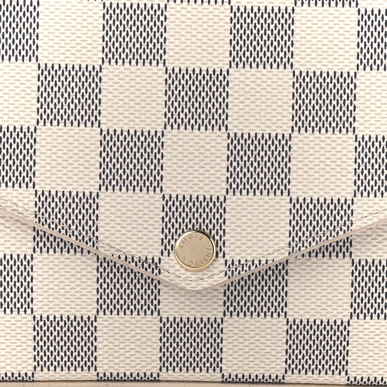 Louis Vuitton Damier Azur Pochette Felicie Chain Wallet Rose Ballerine 11 of 12