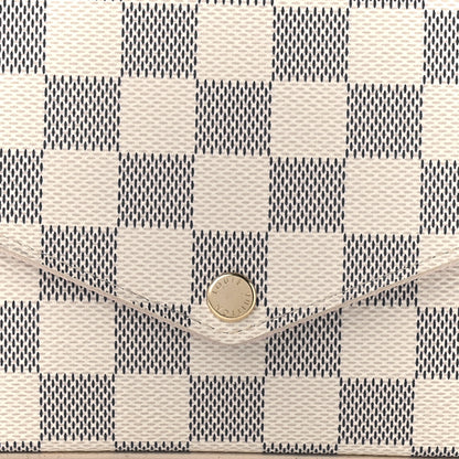 Louis Vuitton Damier Azur Pochette Felicie Chain Wallet Rose Ballerine 11 of 12