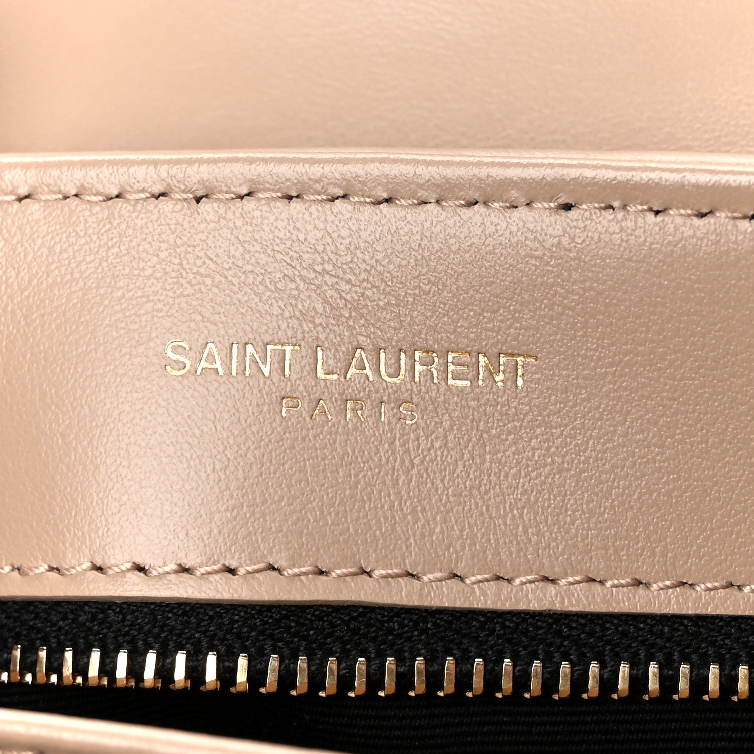 Saint Laurent Calfskin Y Quilted Monogram Toy Loulou Crossbody Bag Dark Beige 6 of 14