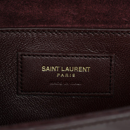 Saint Laurent Patent Classic Monogram Cassandre Clutch Dark Red 6 of 6