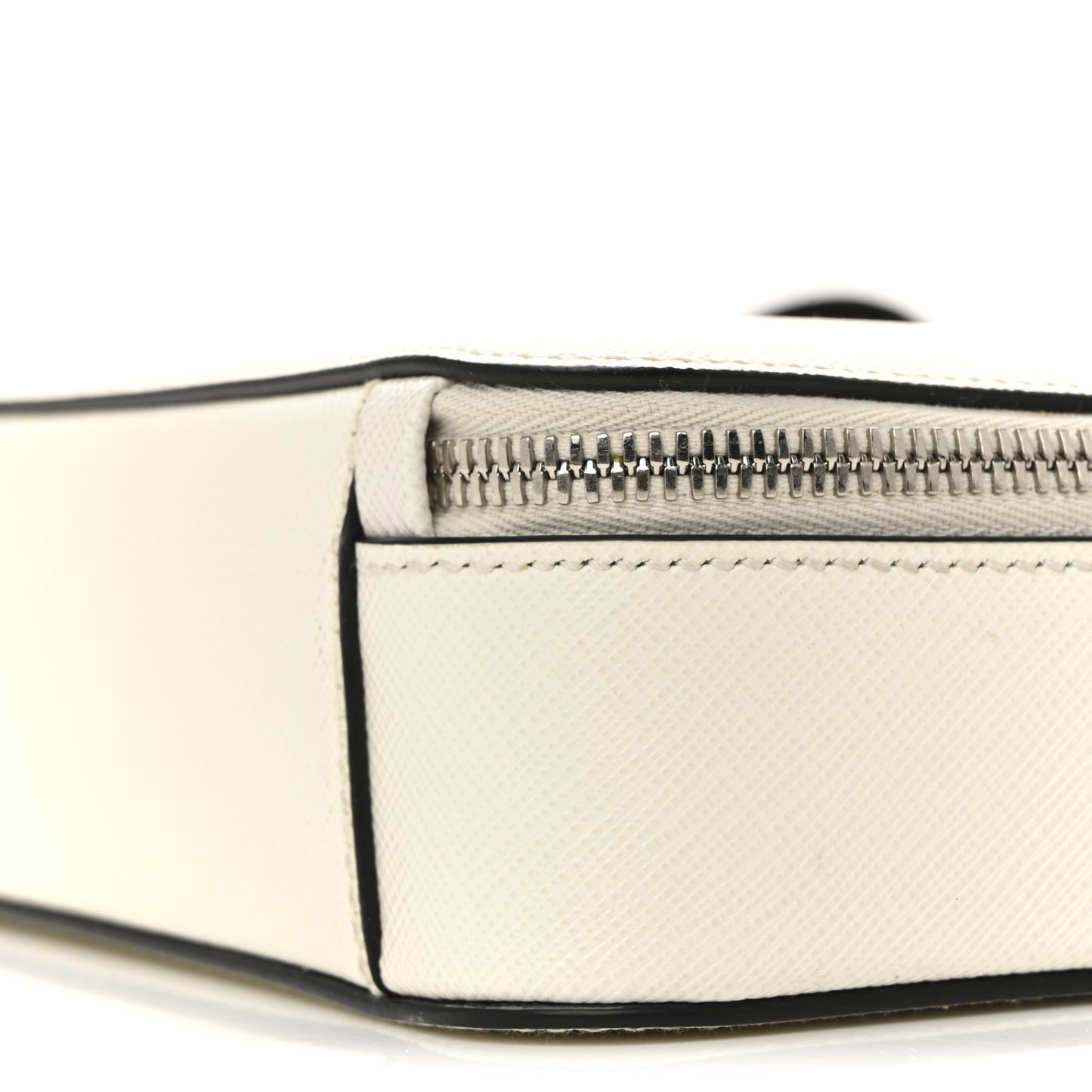 Saffiano Travel Small Brique Crossbody Bag White