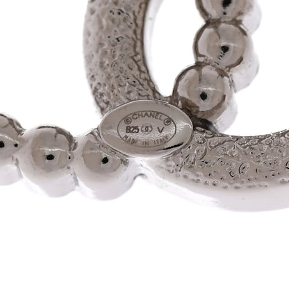 Chanel Crystal Pearl CC Earrings Silver 4 of 5