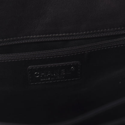 Chanel Lambskin Quilted Maxi 3 Flap Black 7 of 9