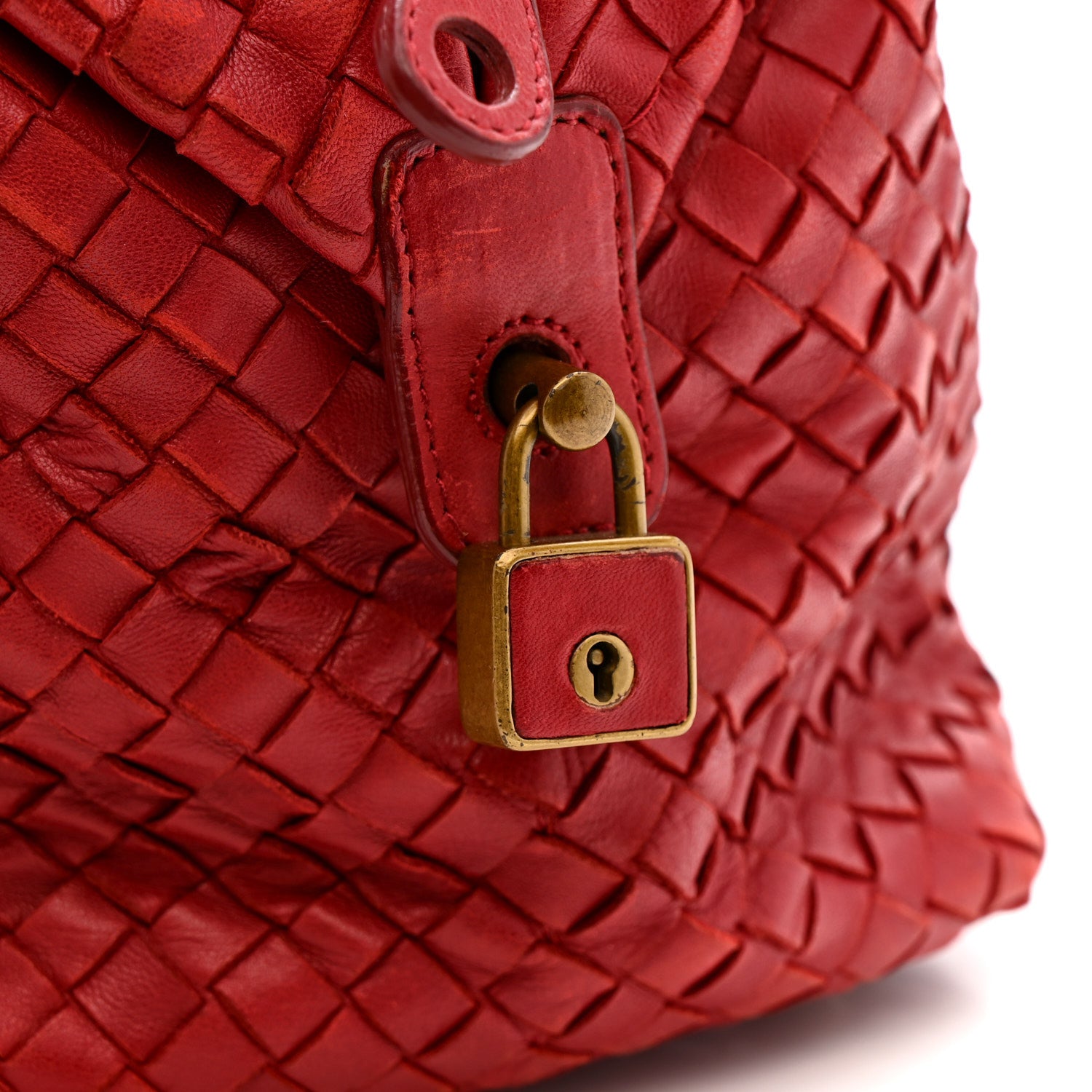 Bottega Veneta Nappa Intrecciato Montaigne Bag Red 22 of 22
