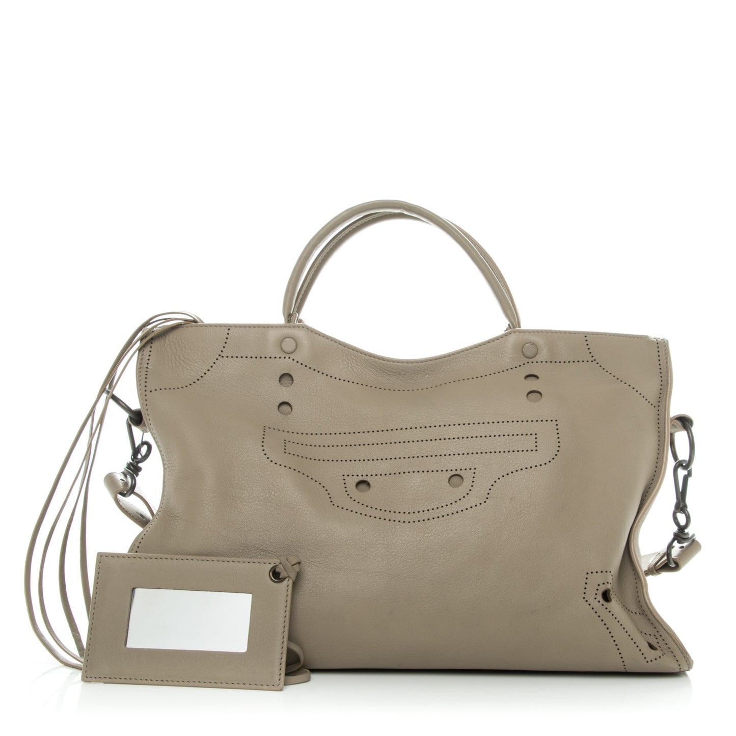 Veau Grana Perforated Blackout Hardware City Gris Cendre