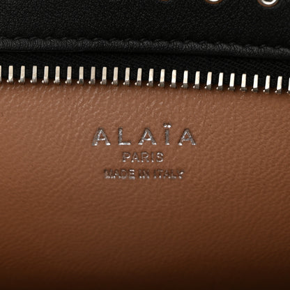 Alaia Calfskin Grommet Studded Top Handle Bag Black 6 of 9