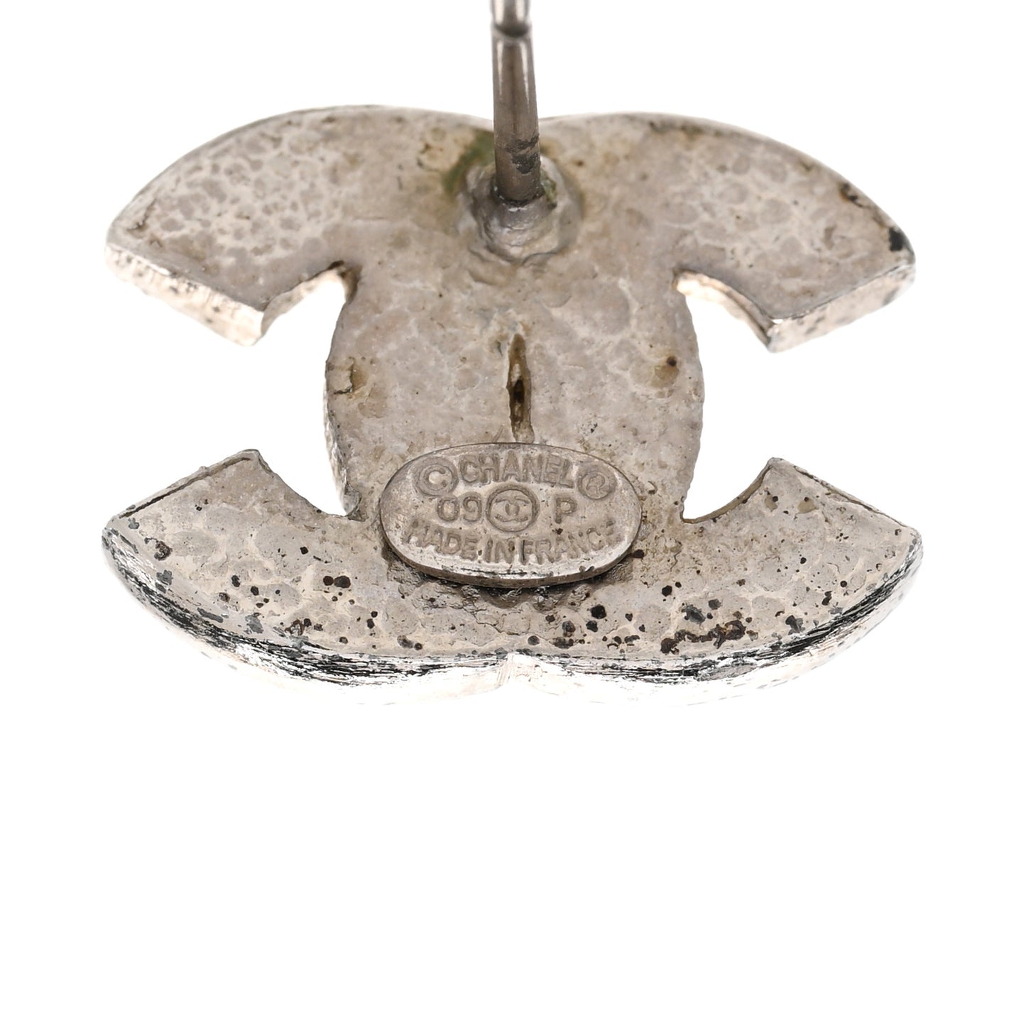 Crystal CC Earrings Silver
