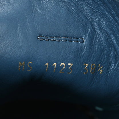 Louis Vuitton Calfskin Embossed Monogram Punchy Sneakers 38.5 Blue 9 of 11
