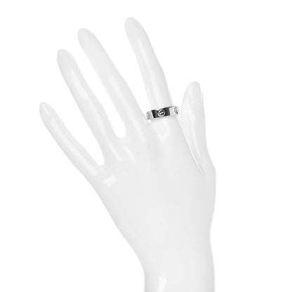 Cartier 18K White Gold 5.5mm LOVE Ring 56 7.5 2 of 4