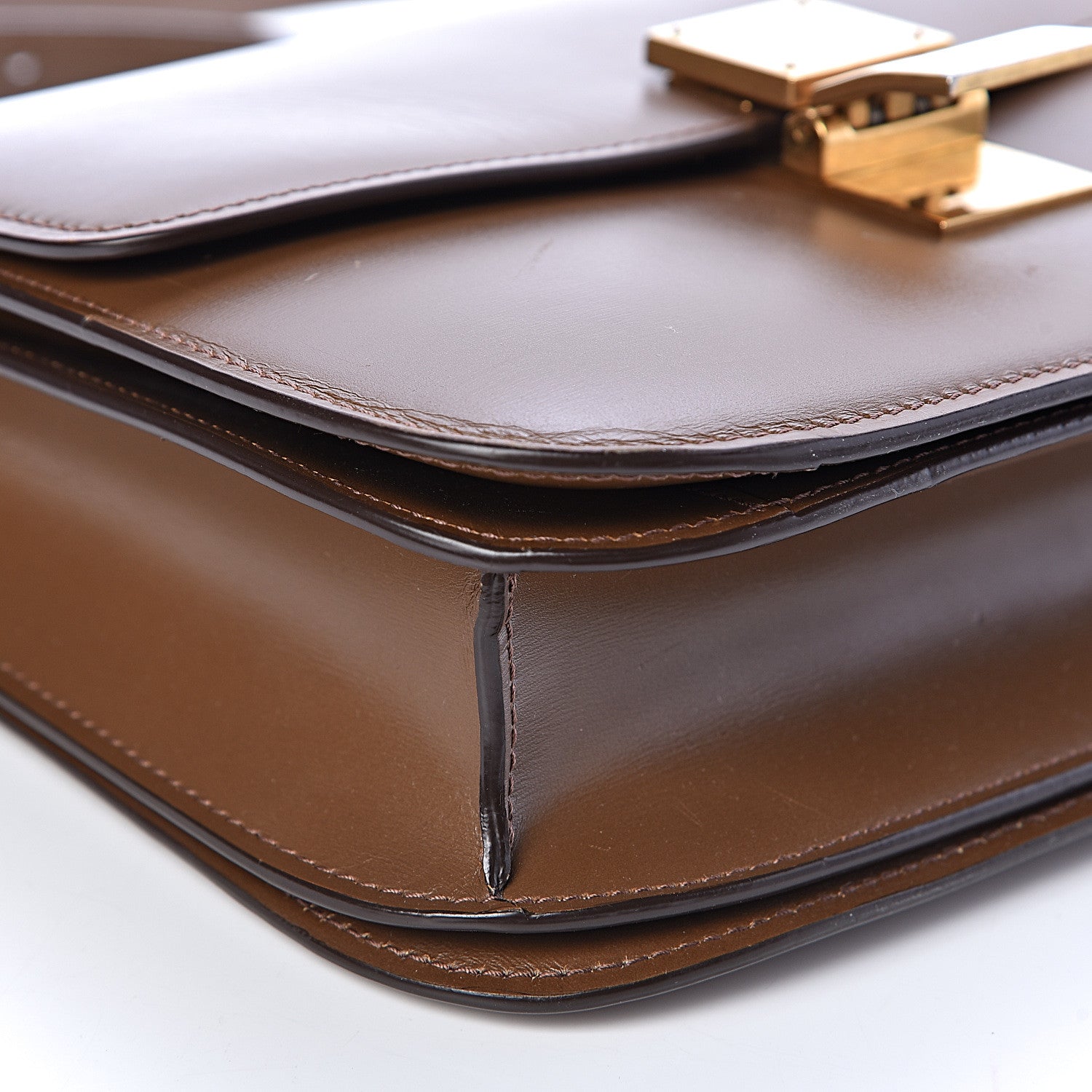 Celine Box Calfskin Medium Classic Box Flap Bag Camel 7 of 12