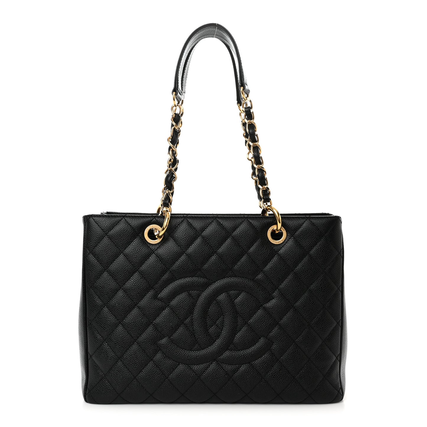 Caviar Quilted Grand Shopping Tote GST Black