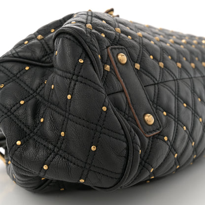 Marc Jacobs Calfskin Quilted Studded Stam Black 9 of 15