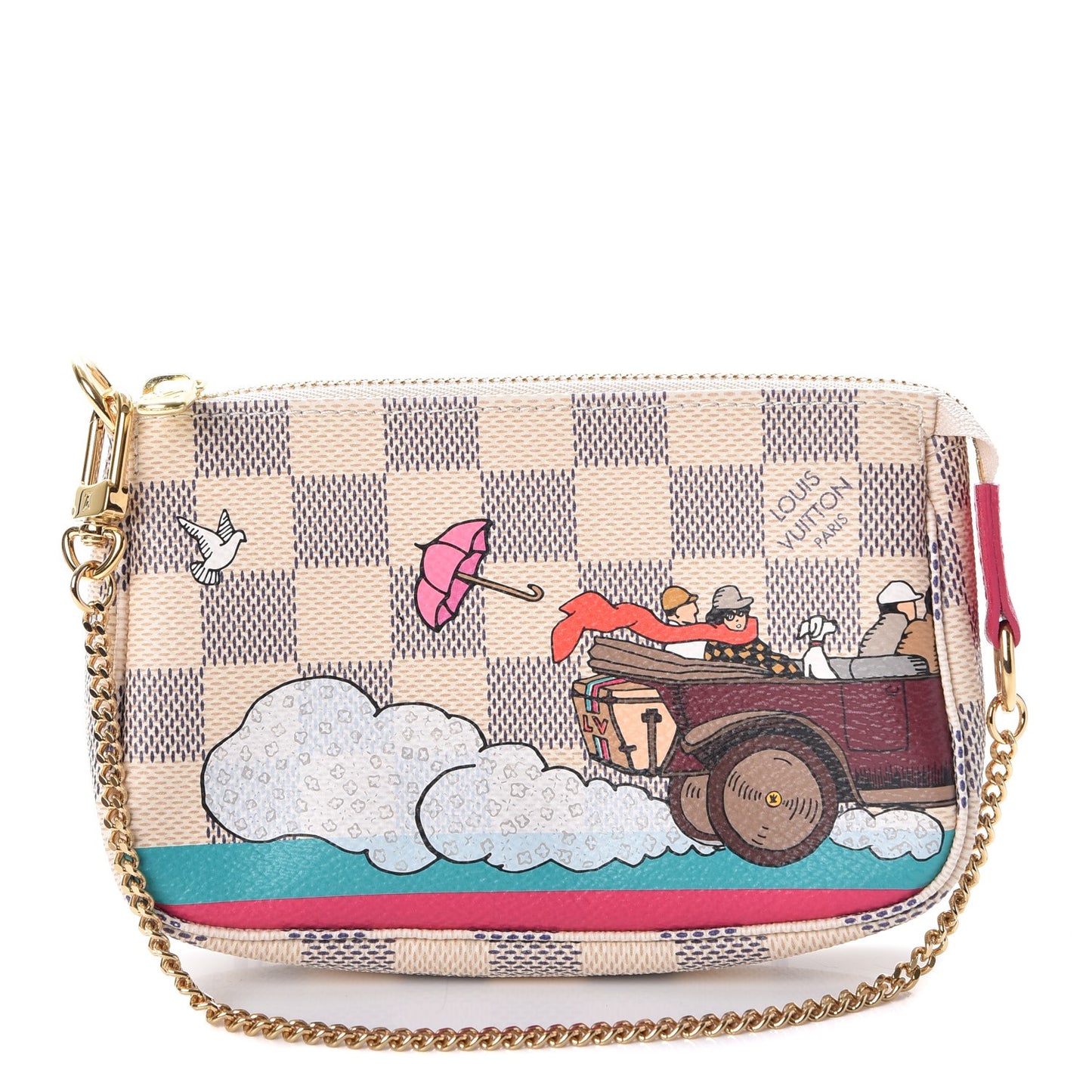 Damier Azur 2015 Christmas Animation Mini Pochette Accessories