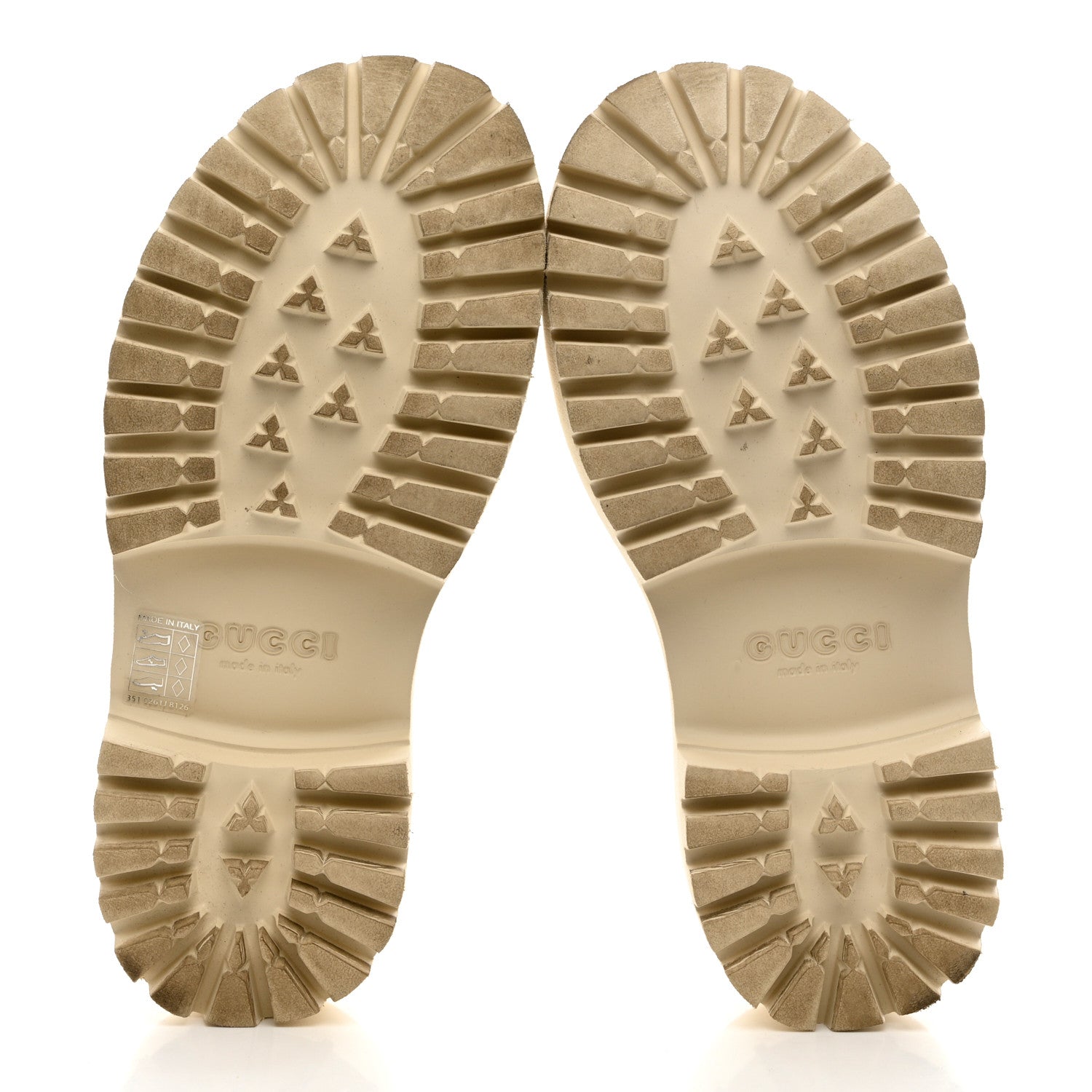 Gucci Rubber GG Monogram Perforated Elea Platform 55mm Lug Sole Sandals 37 Mystic White 5 of 13