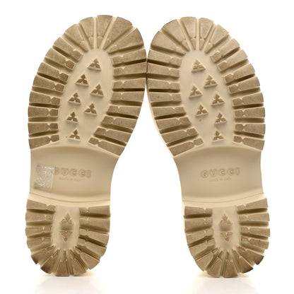 Gucci Rubber GG Monogram Perforated Elea Platform 55mm Lug Sole Sandals 37 Mystic White 5 of 13