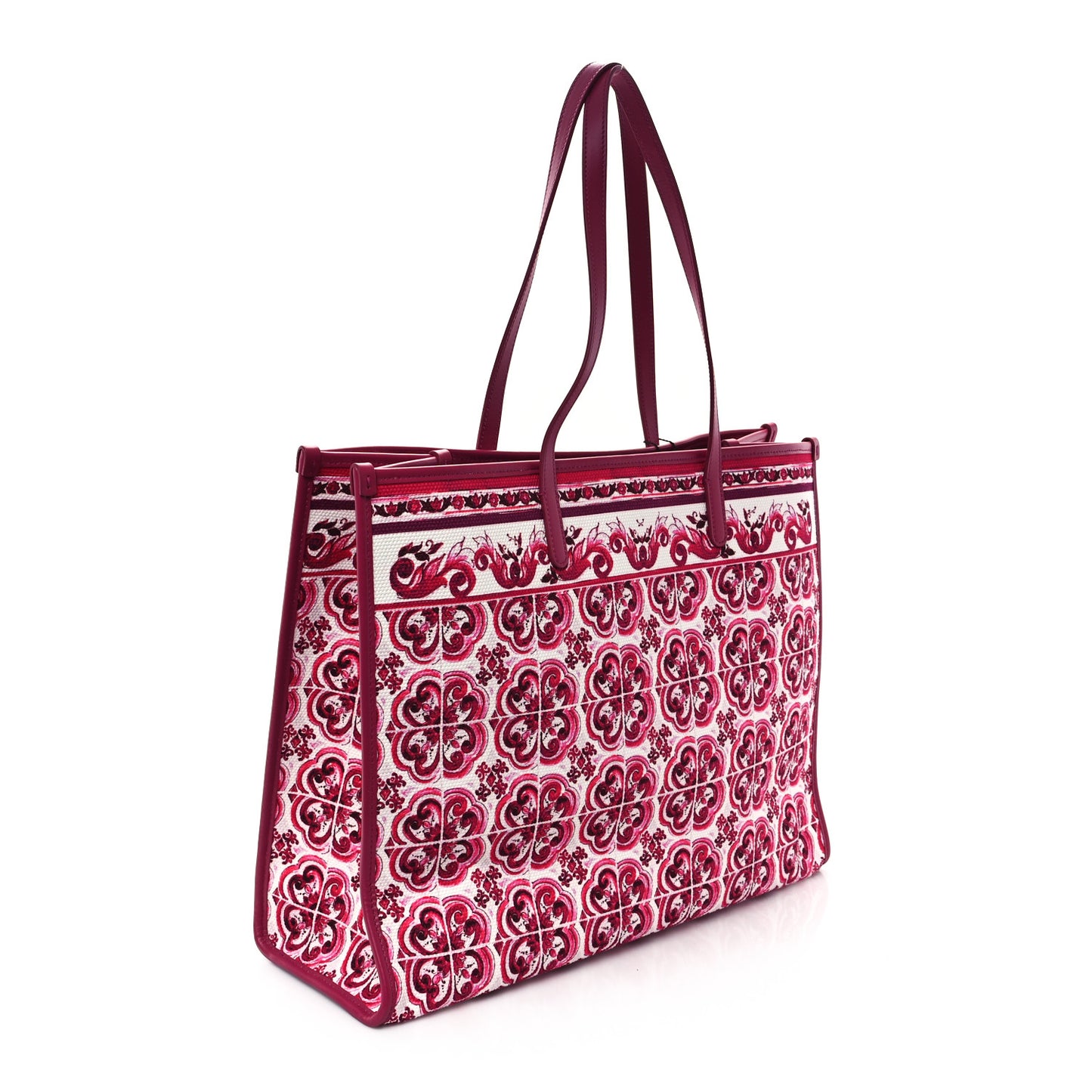 Canvas Large Shopper Tote Fucsia Multicolor