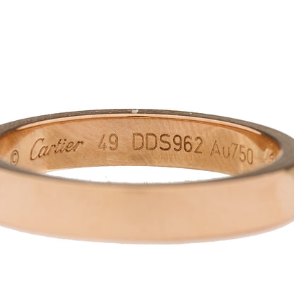 Cartier 18K Pink Gold Diamond 3mm C De Cartier Wedding Band Ring 49 4.75 4 of 5