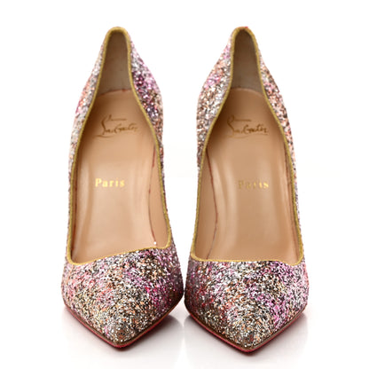 Christian Louboutin Glitter So Kate 120 Pumps 39.5 Rosette Gold 2 of 7