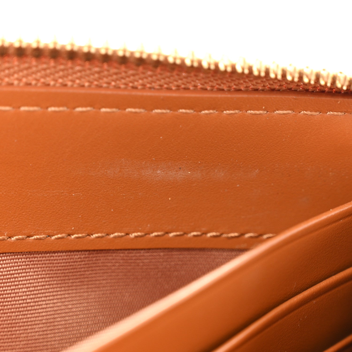 MCM Visetos Large Zip Around Wallet Cognac 8 of 8