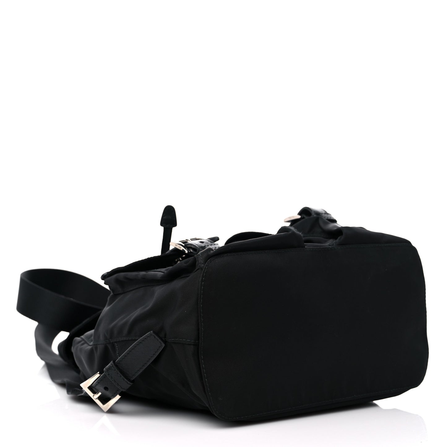 Tessuto Nylon Saffiano Small Backpack Black
