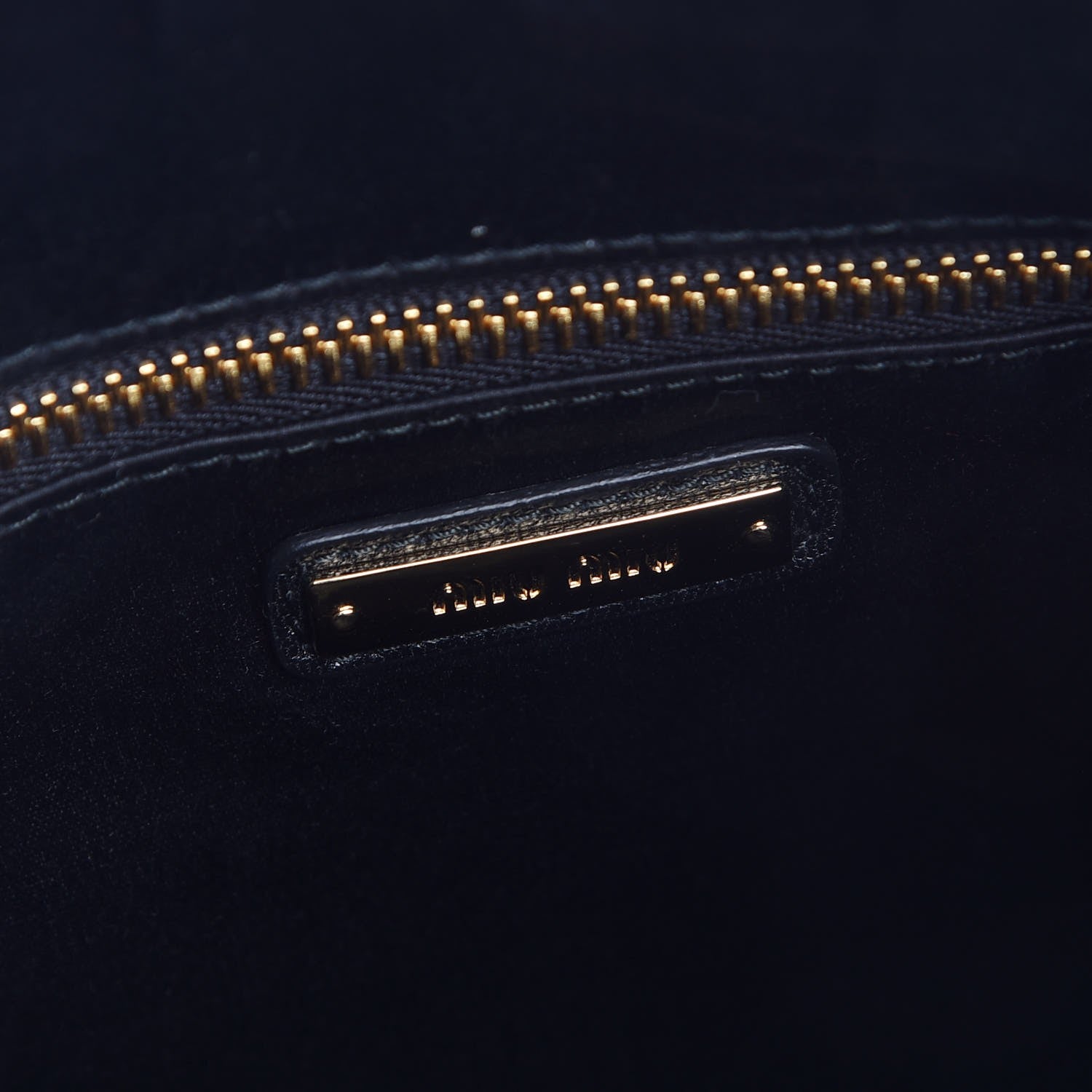 Miu Miu Velluto Matelasse Rider Shoulder Bag Black 9 of 9