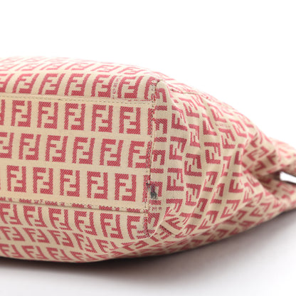 Fendi Zucchino Vitello Tote Beige Rosso 10 of 14