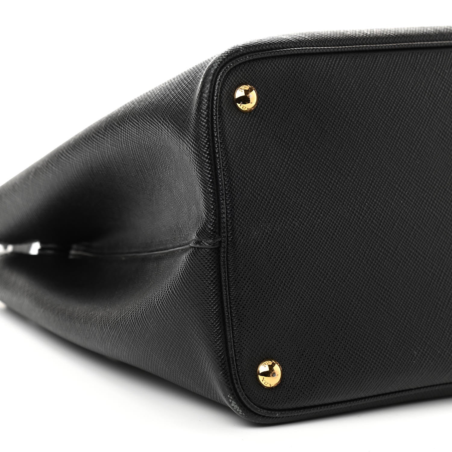 Prada Saffiano Cuir Large Double Bag Black Mughetto 11 of 13