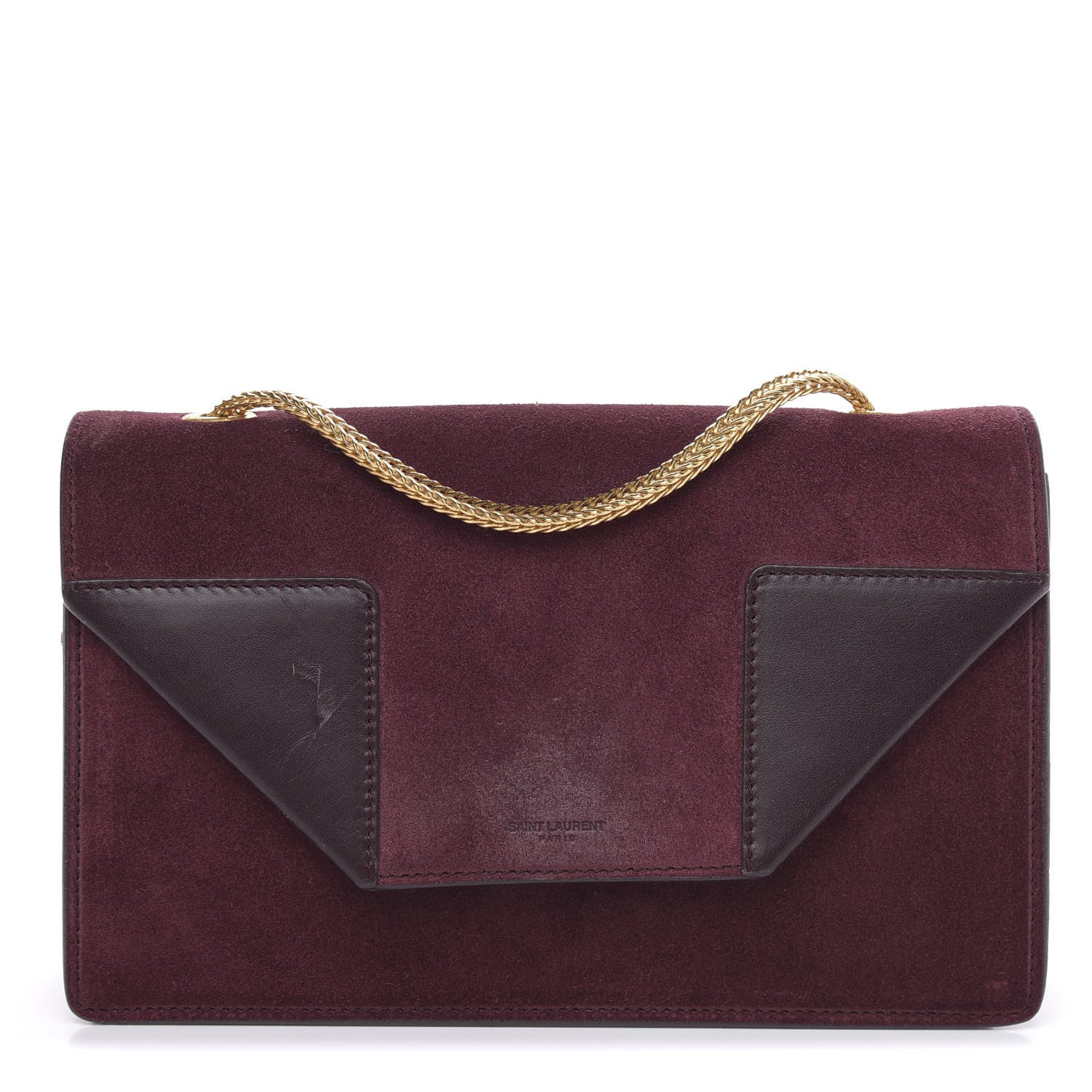Saint Laurent Suede Small Betty Burgundy 1 of 11