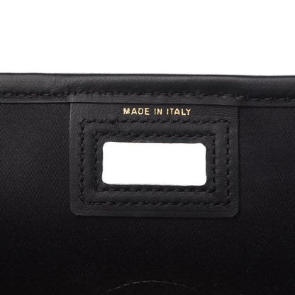 Fendi Glazed Fabric Vitello Century FF 1974 Stamp Patch Mini Peekaboo Defender Cover Mogano Panna Black 6 of 7
