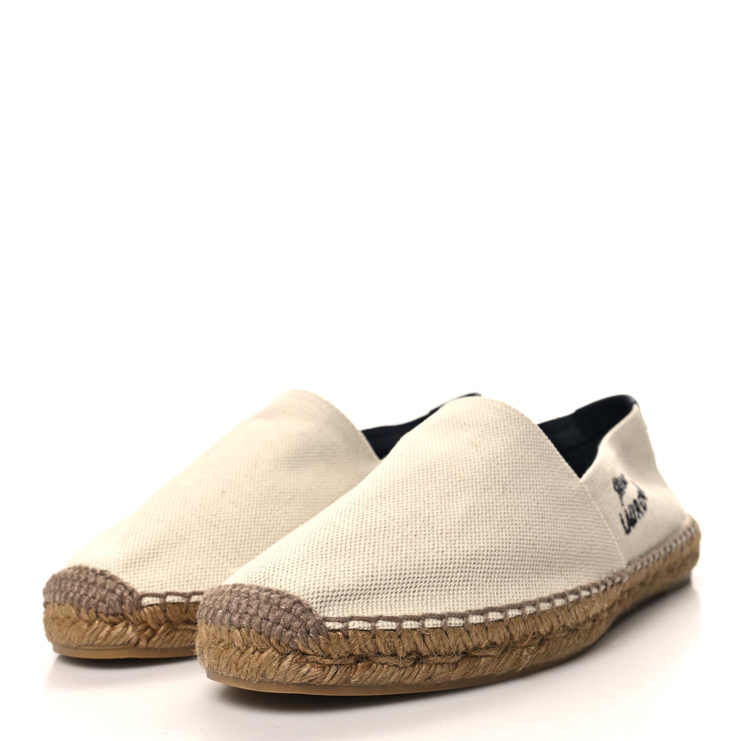 Canvas Nappa Elba Light Logo Embroidered Espadrilles 41 Ecru