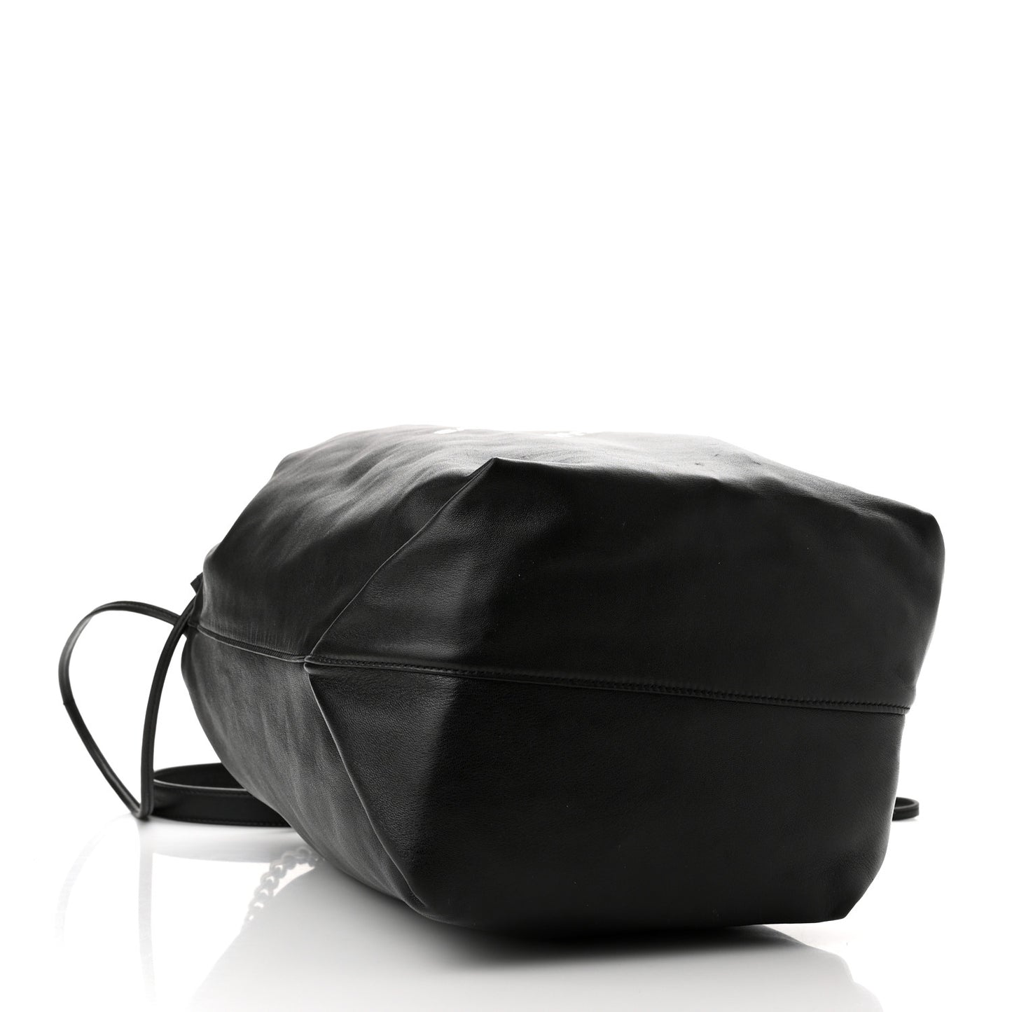 Lambskin Teddy Drawstring Bag Black
