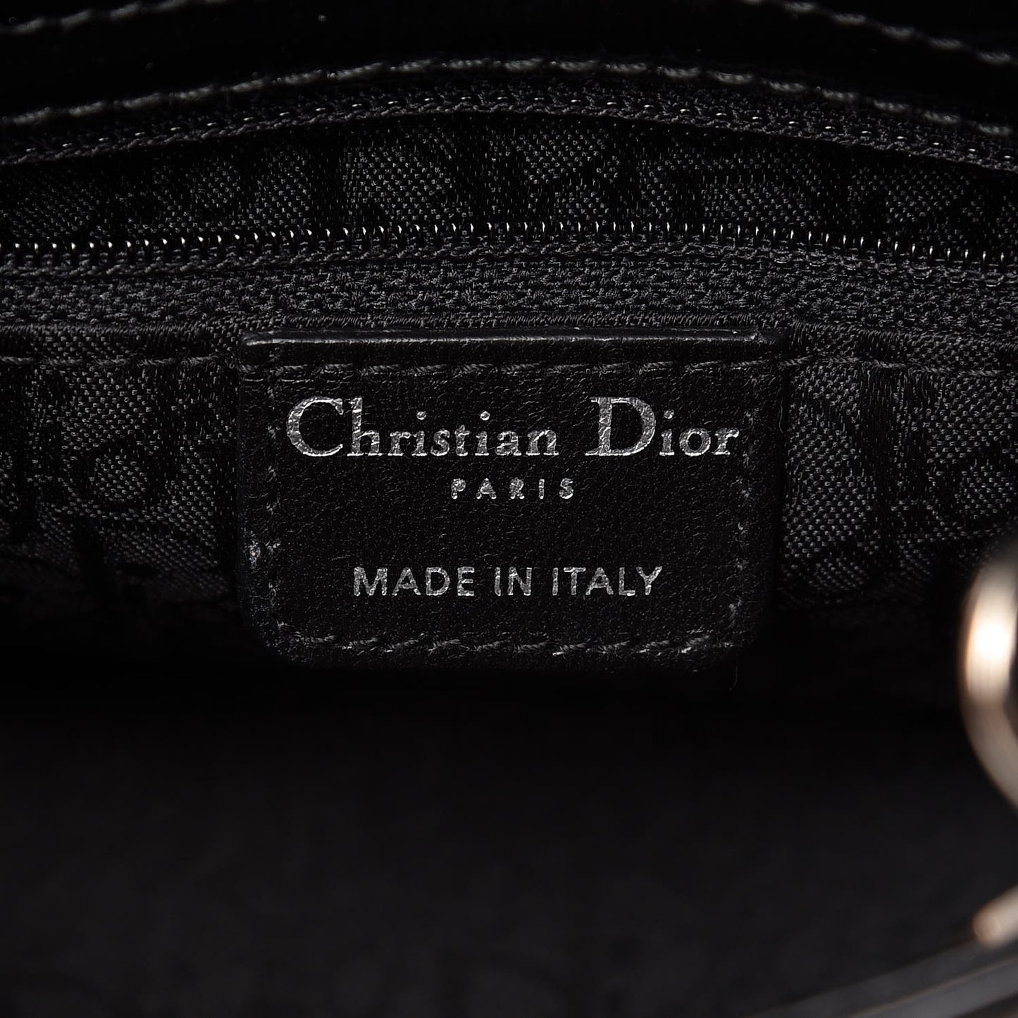 Patent Cannage Mini Lady Dior Black